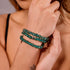 Teal | .925 Sterling Silver | Firefly Glass Bracelet